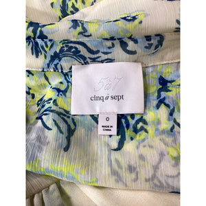 Cinq à Sept Floral Light Plaster Multi Lyra Dress Size 0