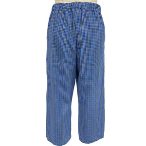 Dôen Checked Blue 'Morgan' Organic Cotton Size S Pants