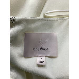 Cinq à Sept Draped Ivory Cara Mini Dress Size 2