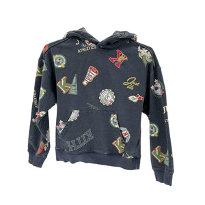 Kith Kids Printed 'Nelson' Blue Cotton Hoodie Size L