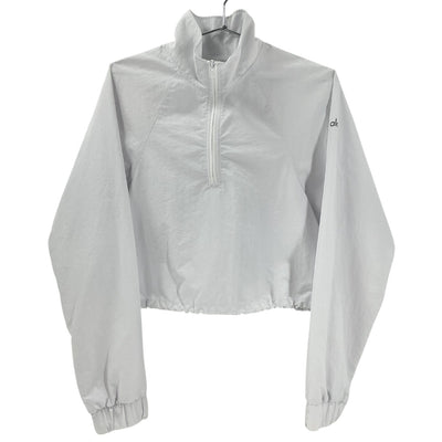 Alo Yoga Cropped White Mock Neck Jacket Size M