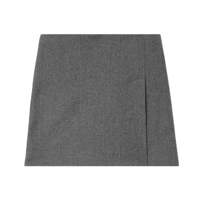 Gucci Tailored Gray Wool-Flannel Mini Skirt Size 36 IT / US 0 NWT