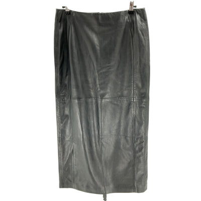 Lamarque Sleek Black Tyra Column Midi Skirt Size M