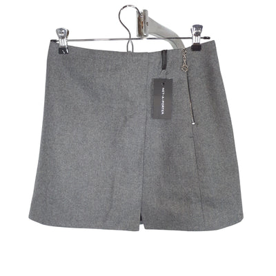Gucci Tailored Gray Wool-Flannel Mini Skirt Size 36 IT / US 0 NWT