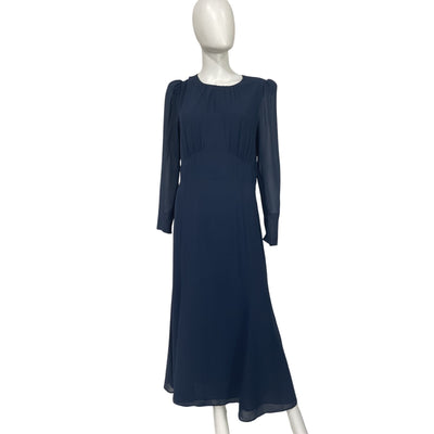 Reformation Elegant Blue Lysander Size 12 Dress