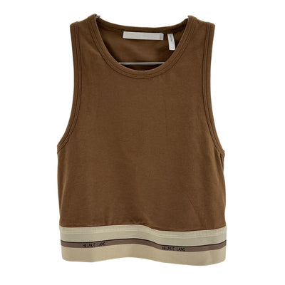 Helmut Lang Cropped Cigar Logo Hem Tank Top Size S