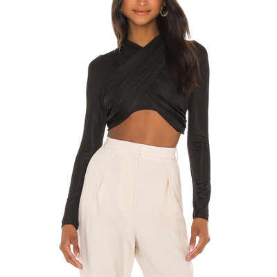 Significant Other 'Arta' Shiny Black Top Size 6