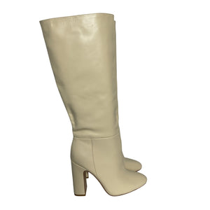Lpa Chic Cream Greta Knee High Boots Size 7.5