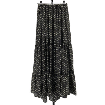 Matteau Chic Black Polka Dot Tiered Skirt Size AUS 6 / US 2