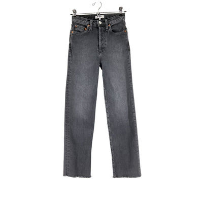 Re/Done Classic Washed Noir 70s Stove Pipe Denim Jeans Size 23