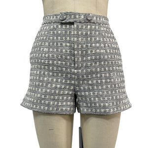 Cinq à Sept Tweed Navy And White Laverne Shorts Size 4