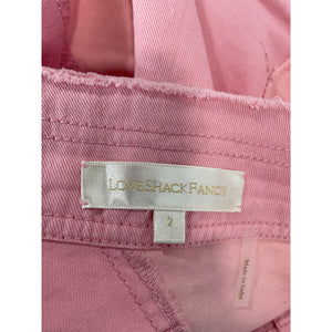 Loveshackfancy Patchwork Pastel Pink Colorblock Cayde Mini Skirt Size 2