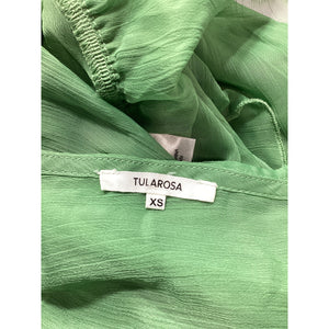 Tularosa 'Ina' Mini Wrap One Shoulder Green Dress Size XS