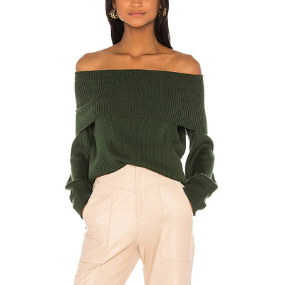 Song Of Style Ribbed Green Miso Sweater Size XS NWT