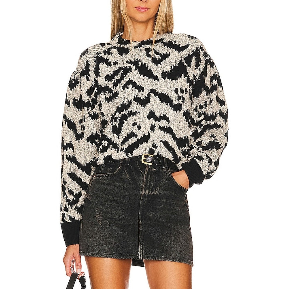Ulla Johnson Textured Onyx Nalla Pullover Size S Sweater