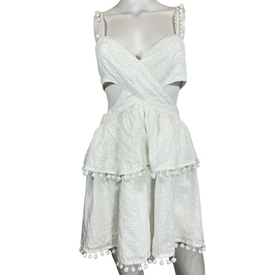 Majorelle Eyelet White Shauna Mini Dress Size S
