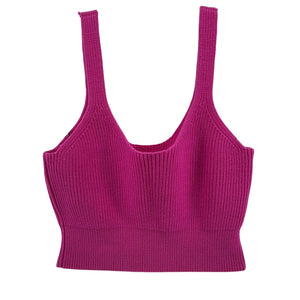 Alexander Wang Ribbed Pink Hottie Scoop Neck Tank Top Size M