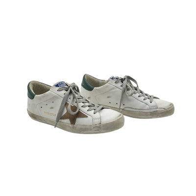 Golden Goose Distressed White Nude Superstar Sneakers Size IT 39/US 6
