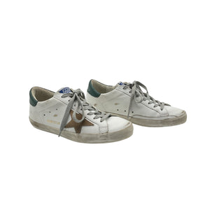 Golden Goose Distressed White Nude Superstar Sneakers Size IT 39/US 6