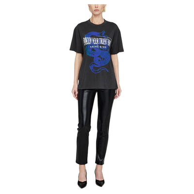 Anine Bing Graphic Black Walker Viper T-Shirt Size XS