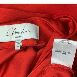 L'Academie Sleek Bright Red Connor Midi Dress Size XXS