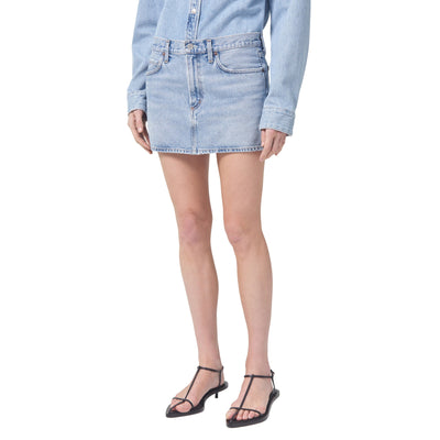 Agolde Classic Blue Alek Miniskirt Size 28