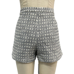 Cinq à Sept Tweed Navy And White Laverne Shorts Size 4