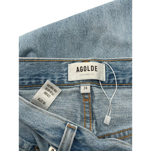 Agolde Relaxed Blue Criss Cross Upsized Denim Jeans Size 24
