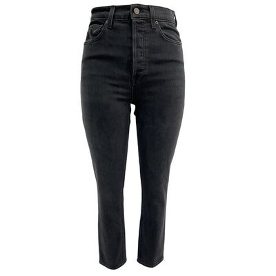 Grlfrnd Sleek Black Piper High Rise Slim Denim Jeans Size 26