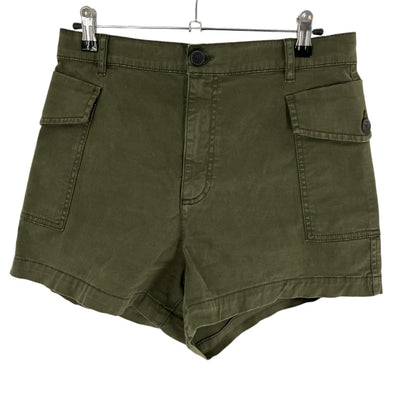 Frame High Rise Green Utility Cargo Shorts Size 29
