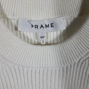 Frame Striped Pink Clay Multi Rib Short Sleeve Size Small Sweater