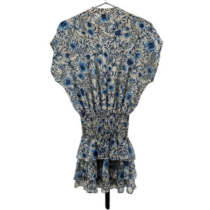Misa Los Angeles Ruffled Indigo Blooms Eloisa Dress Size S