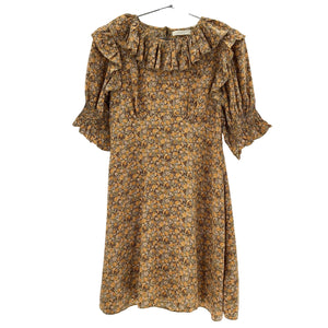 Dôen Orange Silk Mini Dress Size S