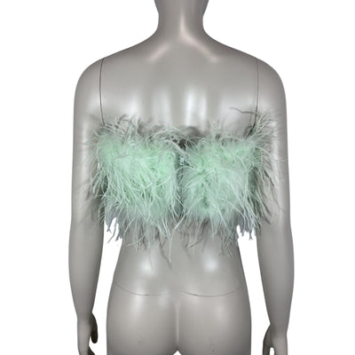 Lamarque Feathered Mint Zaina Bandeau Top Size L