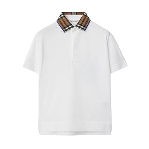 Burberry Classic White Johane Polo Shirt Size 14Y