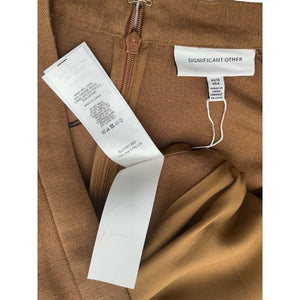Significant Other Sleek Brown Lola Ruched Mini Dress Size 6
