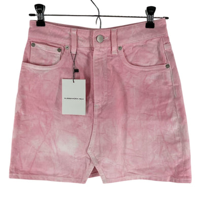 Alessandra Rich Denim Pink Mini Skirt Size 26