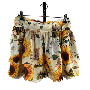 Agua Bendita Floral Sunshower Multicolor Cooper Skirt Size L