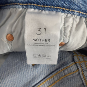 Mother Classic Light Blue Insider Crop Size 31 Denim Jeans