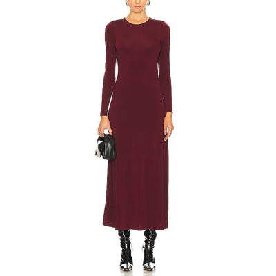 Allsaints Sleek Winter Orchid Red Katlyn Maxi Dress Size 4