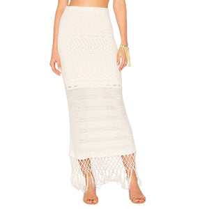 House Of Harlow 1960 Crochet Ivory Sandra Skirt Size L
