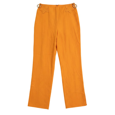 Cult Gaia Appliqued Orange Grier Trousers Size M
