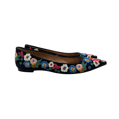 Tory Burch Chic Multicolor Floral Pointed-Toe Flats Size 6 M