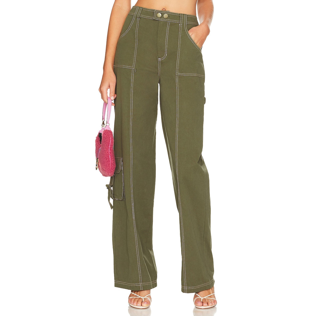 Lpa Utility Olive Green Noa Cargo Size S Pants