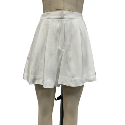 Maje Pleated Cream Flowing Shorts Size 36