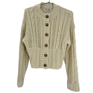L'Academie Cozy Beige Eleni Cardigan Size XS