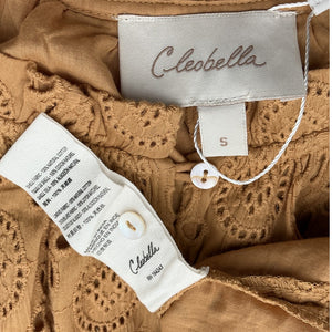 Cleobella Eyelet Tan Katie Blouse Size S