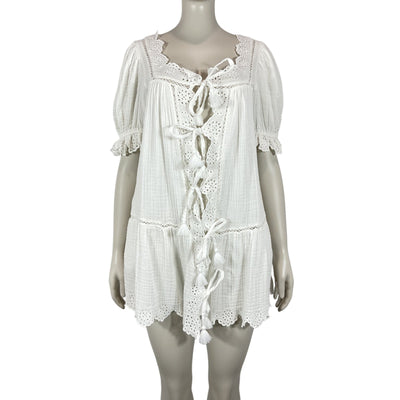 Sea New York Eyelet White Mae Coverup Dress Size S
