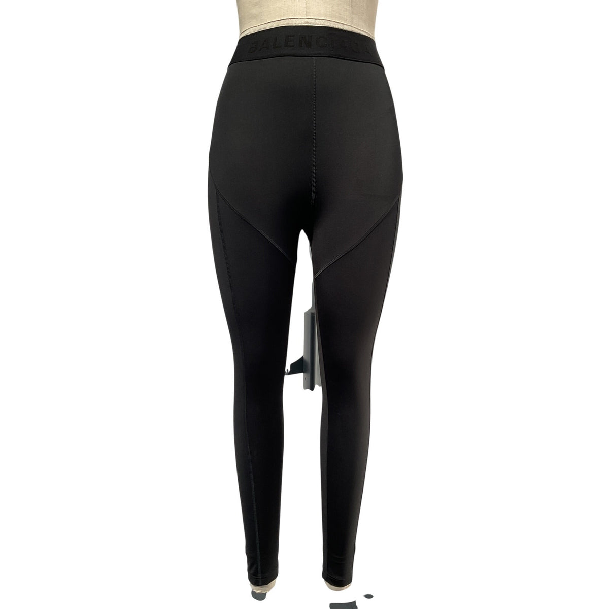 Balenciaga Black Logo Waistband Leggings Size S