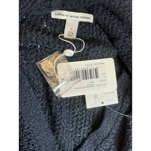 Autumn Cashmere Textured Navy Pointelle-Knit Cardigan Size S NWT
